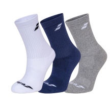 Babolat Sportsocken Crew Classic weiss/dunkelblau/grau - 3 Paar